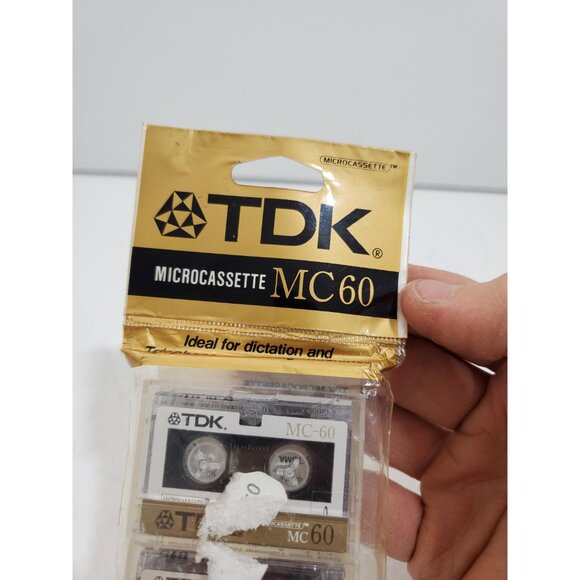 Vintage mini cassettes TDK MC60 3pcs NEW. Dictaphone Mini Cassette - Picture 3 of 10